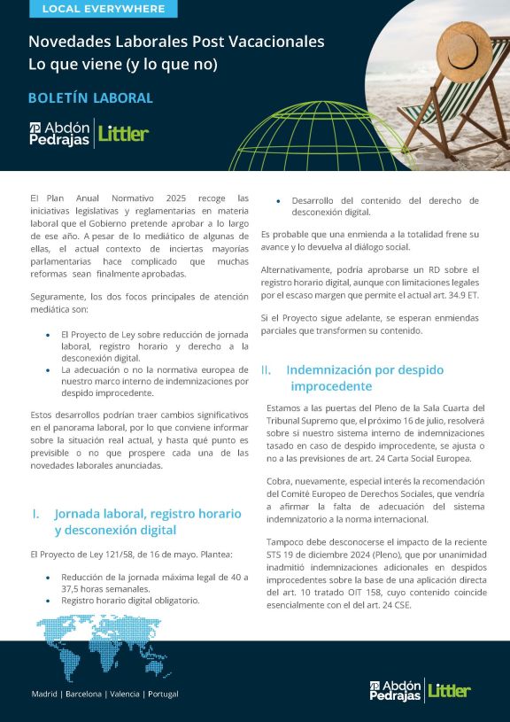 NOVEDADES LABORALES POST VACACIONES: LO QUE VIENE (Y LO QUE NO).