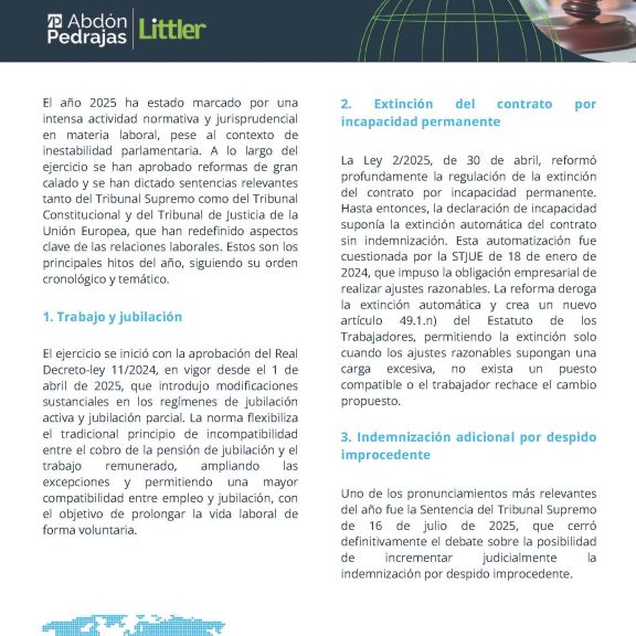 Los principales hitos laborales de 2025